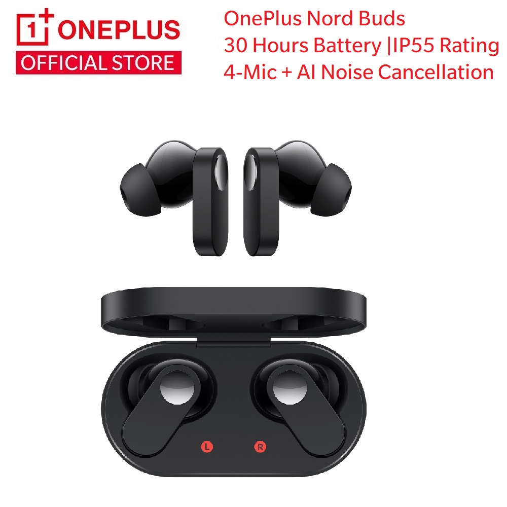 OnePlus Nord Buds | True Wireless Earbuds | 12.4mm Titanium Drivers | 4-Mic Design + AI Noise Cancellation | IP55 Rating | 1 to 1 Exchange Warranty