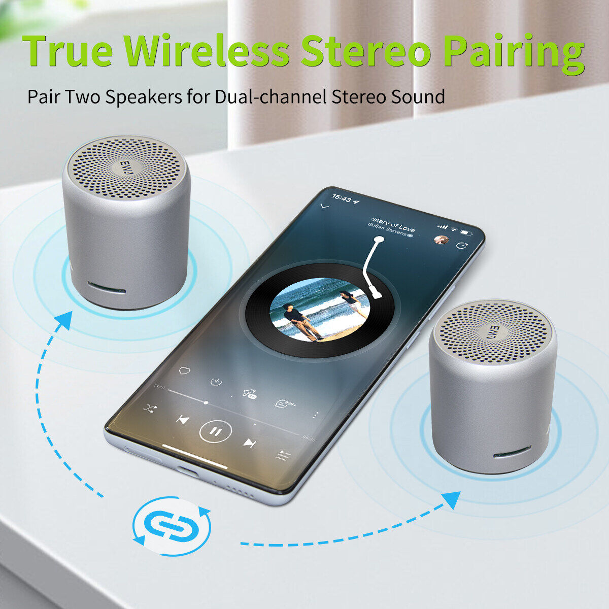 1 Pair Mountains Climbing Bluetooth Speakers 3D Surround Resounding Through the Mountains