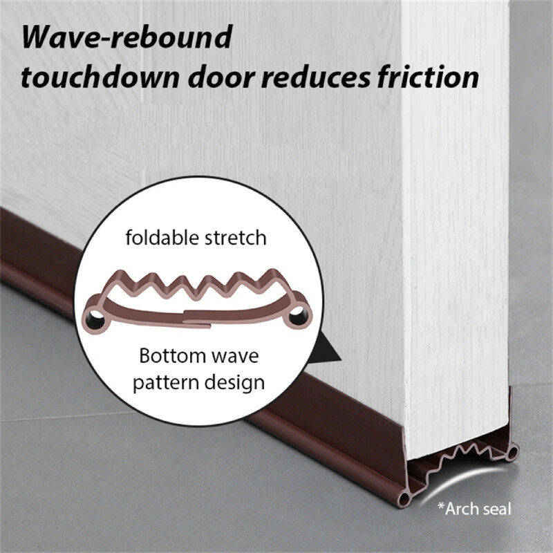96cm PVC Flexible Door Bottom Sealing Strip Guard Sealer Stopper Weatherstrip Wind Dust Under Door Sealing Blocker Door Weatherstrip