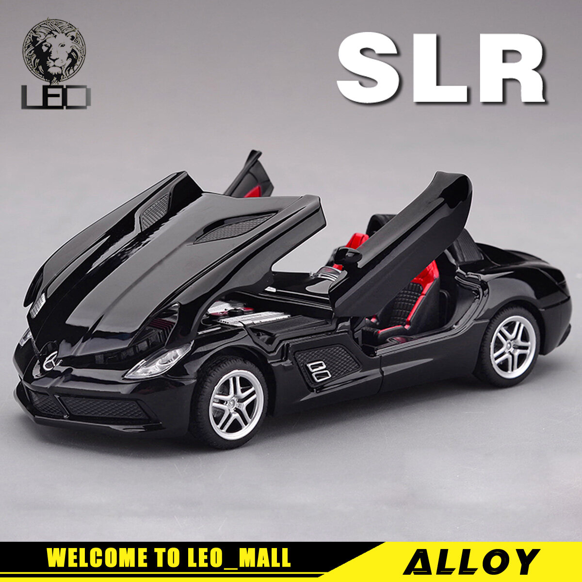 LEO 1:32 Mercedes SLR roadster alloy model car for kids toys for boys toys for kids cars toys