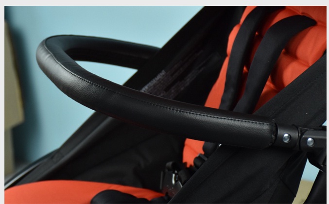 New Baby Stroller Accessories leather handrest Armrest Bumper Bar Handrail for Babyzenes Yoyo Yoya I.BELIVE （Hight Quality Zipper PU Leather)