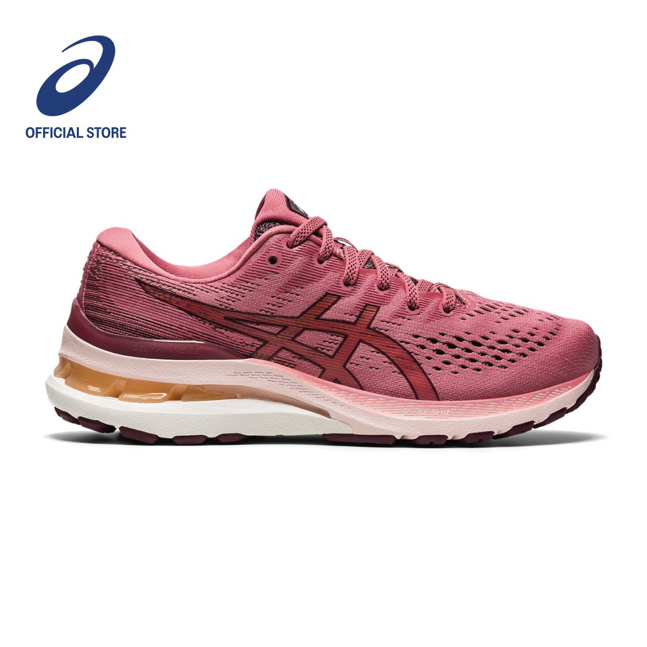ASICS Women GEL-KAYANO 28 Running Shoes in Smokey Rose/Deep Mars