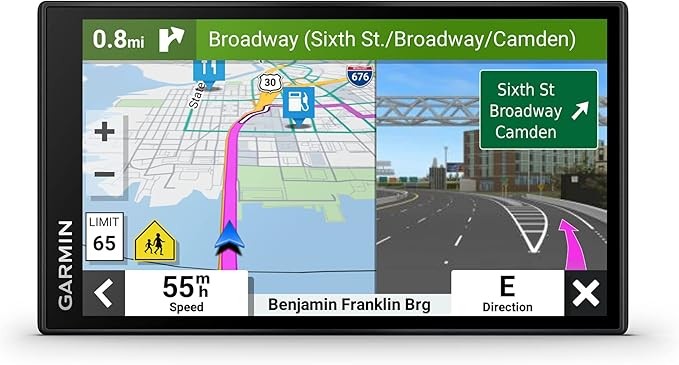 Garmin DriveSmart 66 6-inch Car GPS Navigator with bright, clear high-resolution maps and Garmin Voice Assist