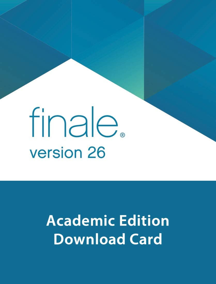 Makemusic Finale 26 Academic Edition Music Notation Software Download Card